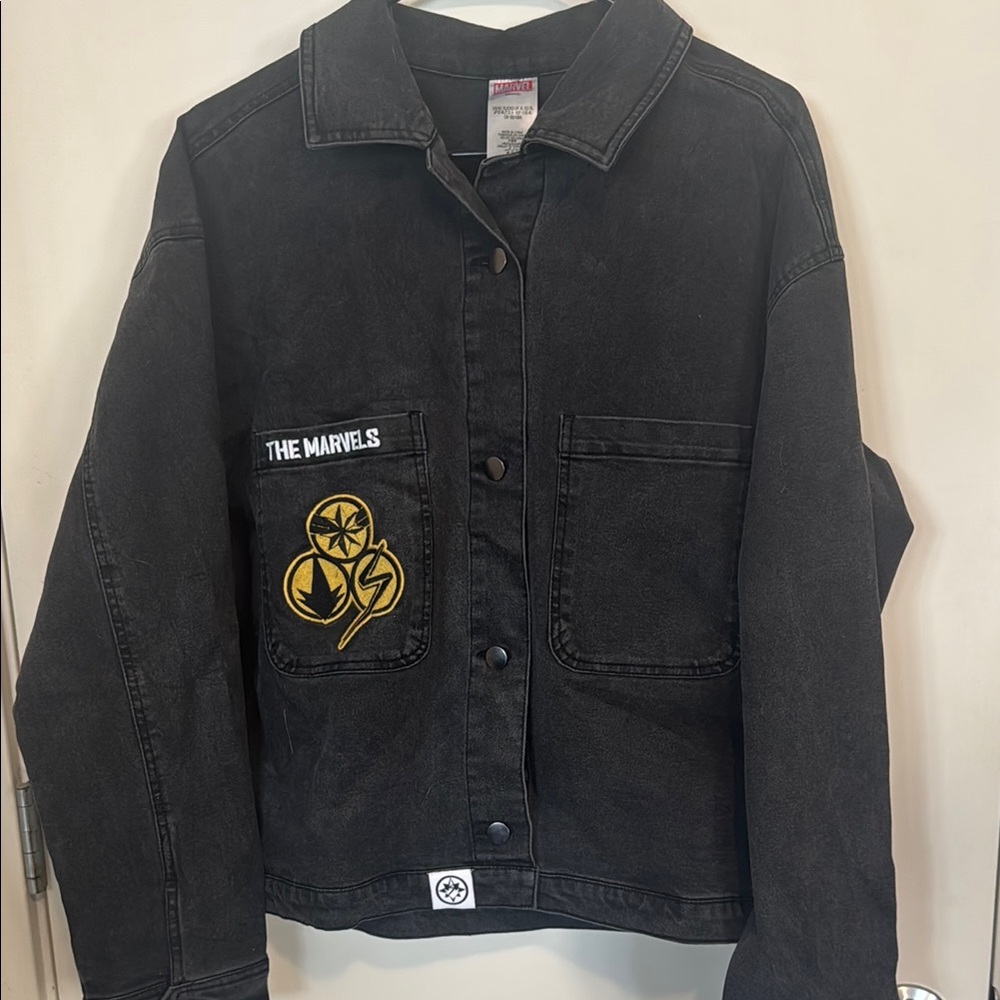 The Marvels Black Denim Jean Jacket